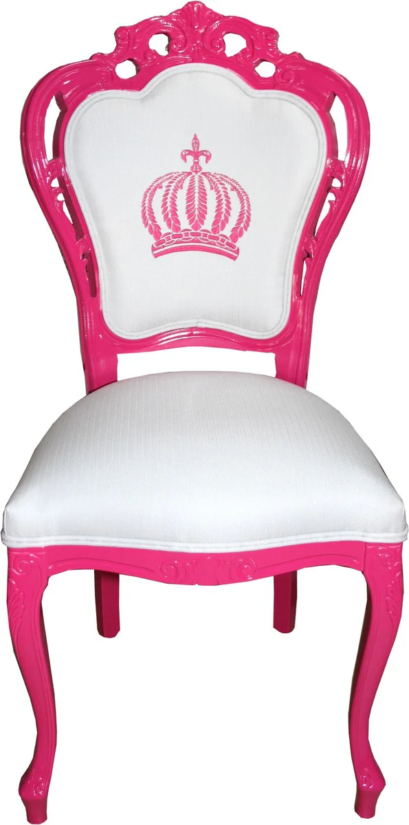 Pompöös by Luxury Baroque Dining Room Chair Pink / White - Pompöös Baroque Chair designed by Harald Glööckler