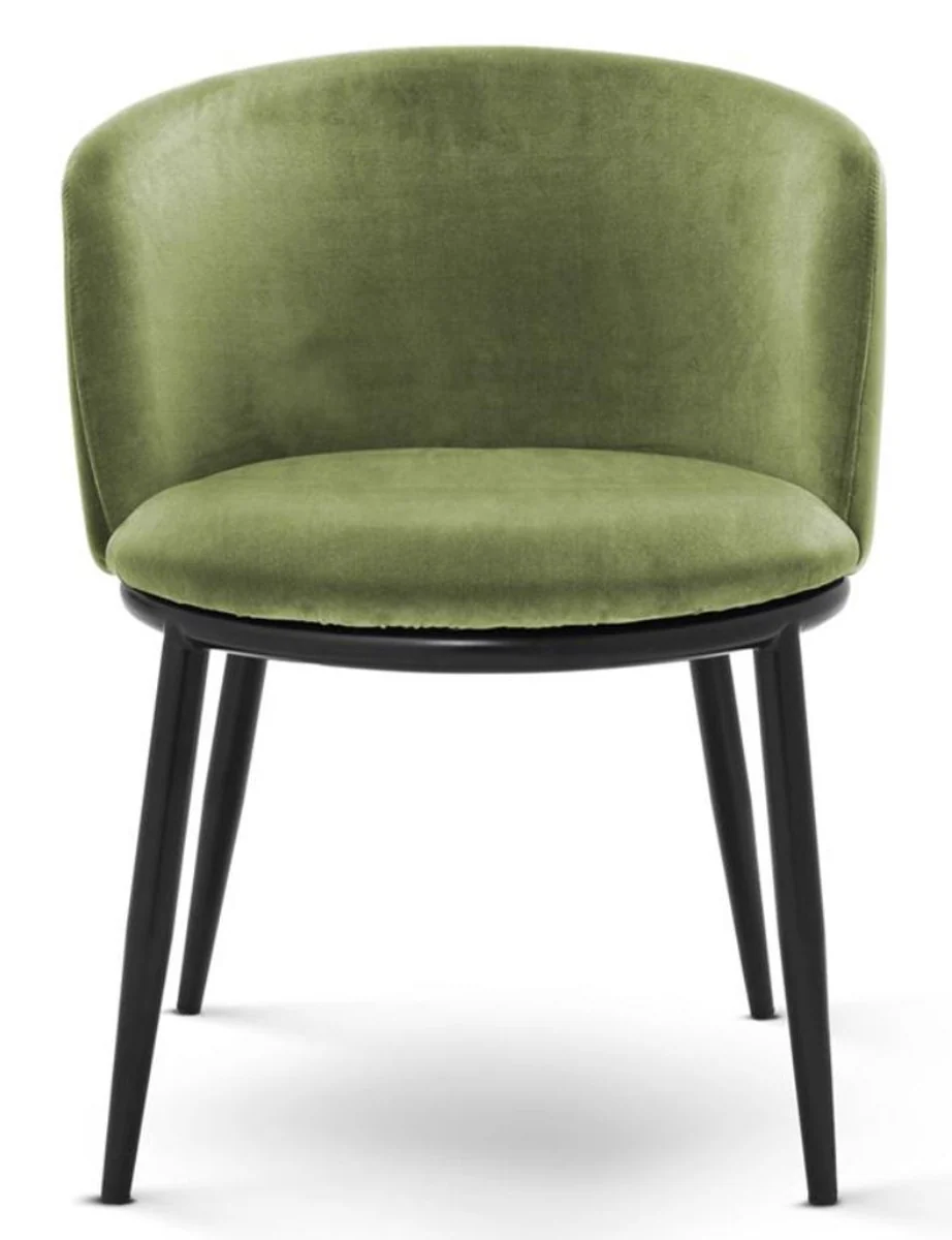 Luxury dining room chair set light green / black 57 x 57 x H. 74 cm - Dining room furniture