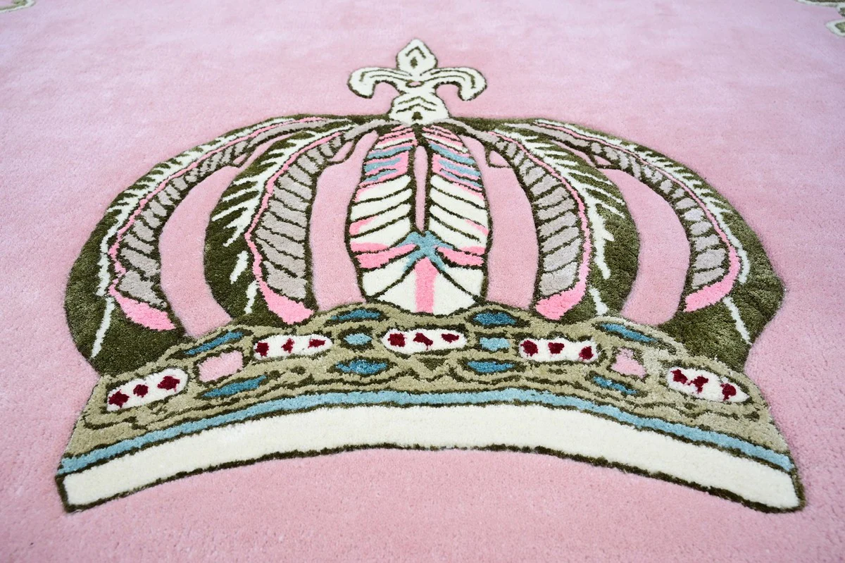 Pompöös by Luxury Baroque Carpet Crown by Harald Glööckler Pink 200 x 300 cm