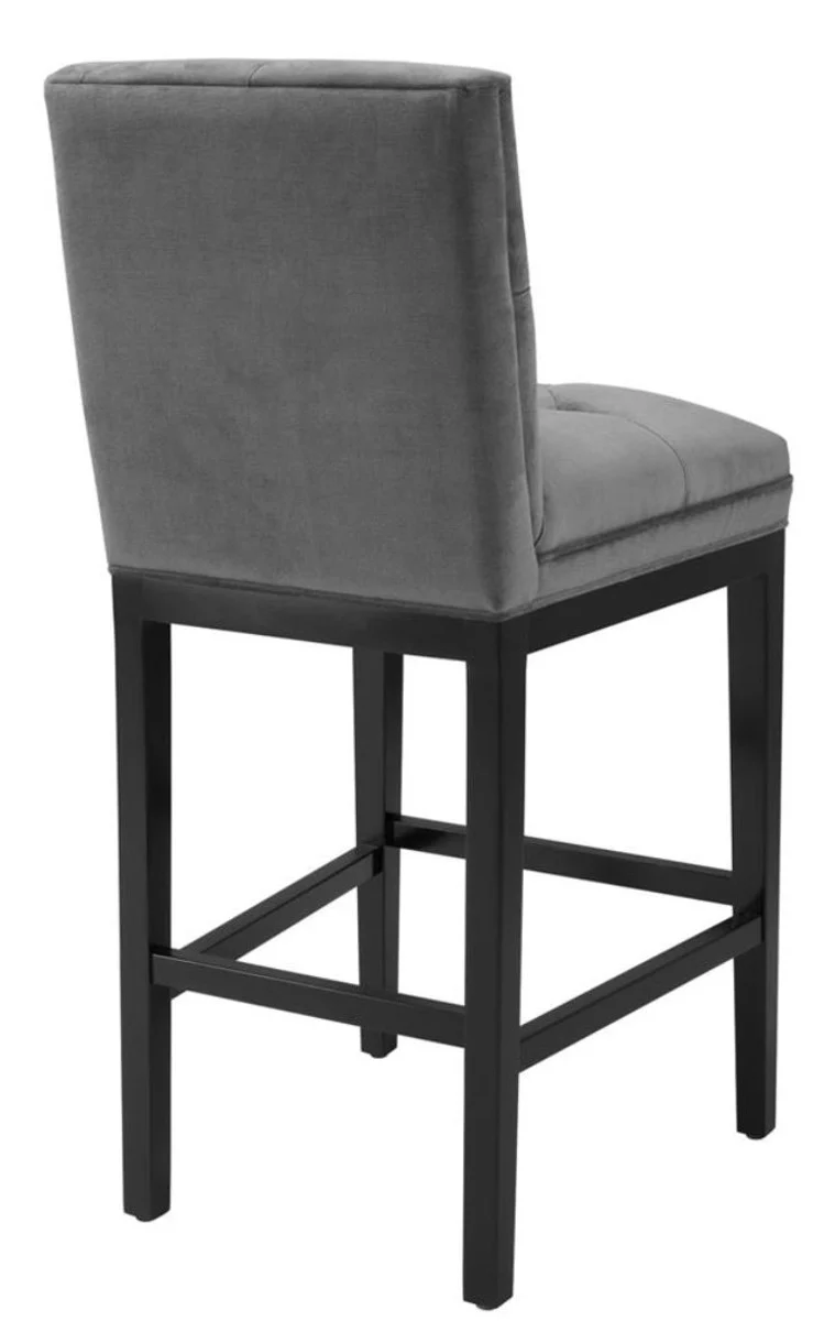 Luxury bar chair dark gray / black 51 x 63 x H. 110 cm - Hotel Restaurant Club Furniture