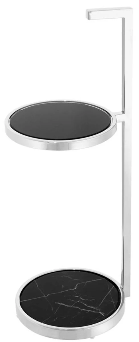 Luxury stainless steel side table silver / black - hotel furniture