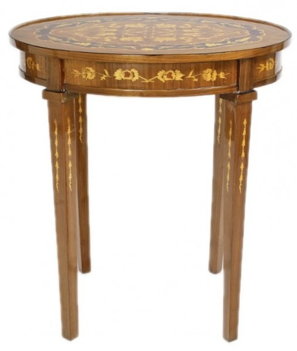 Baroque side table mahogany inlaid H80 x 50cm - Louis XVI antique style table - furniture