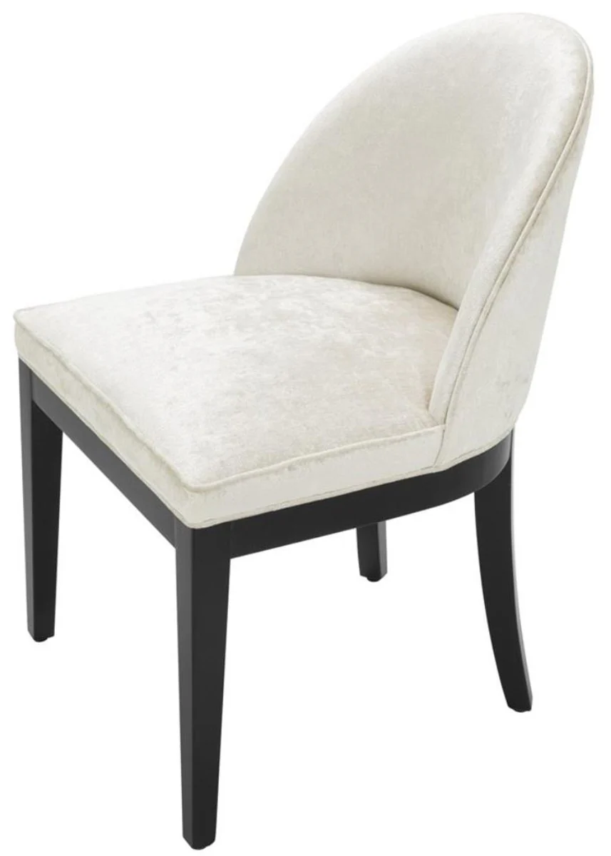 Luxury dining room chair antique white / black 55 x 61 x H. 84 cm - Luxury Furniture