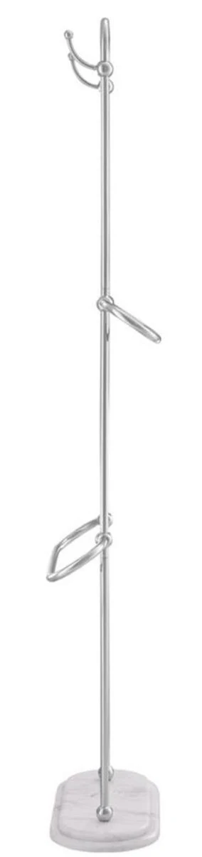 Luxury towel rail silver / white 50 x 22 x H. 159 cm - Luxury bathroom accessories