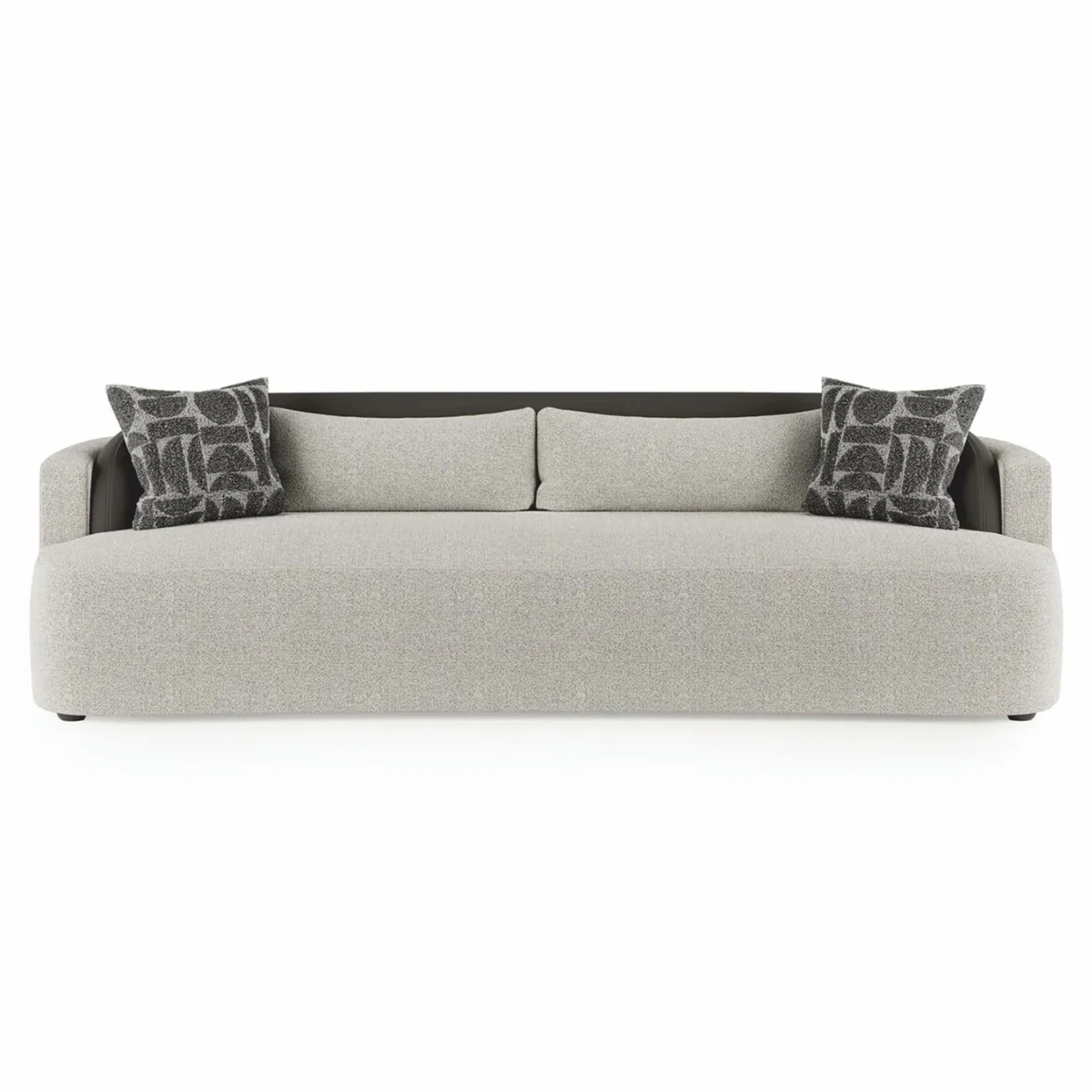 Luxus Sofa Grau / Schwarz 250 cm - Hotel & Wohnzimmer Möbel