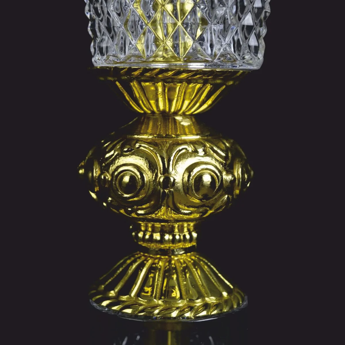 Luxury Baroque Crystal LED Floor Lamp Gold Shiny Ø 35 x H. 107 cm