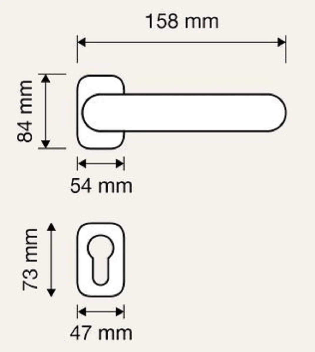 Baroque door handle set brass patinated 15.8 x H. 8.4 cm - Magnificent door handles in the baroque style