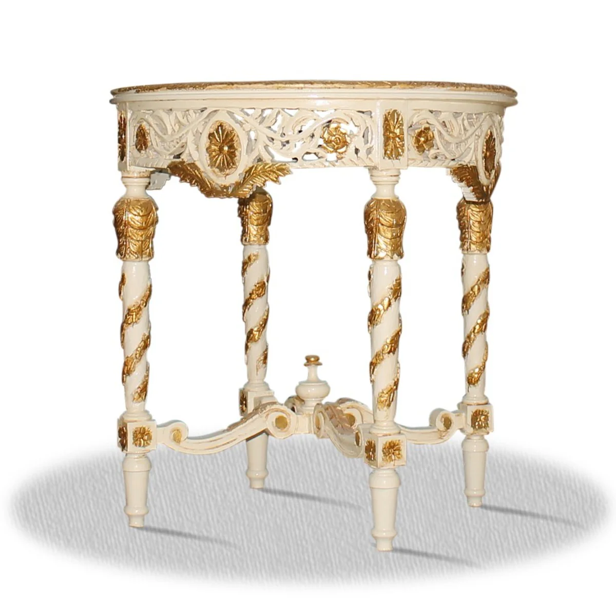 Baroque side table diameter 80 x H. 85 cm - antique furniture