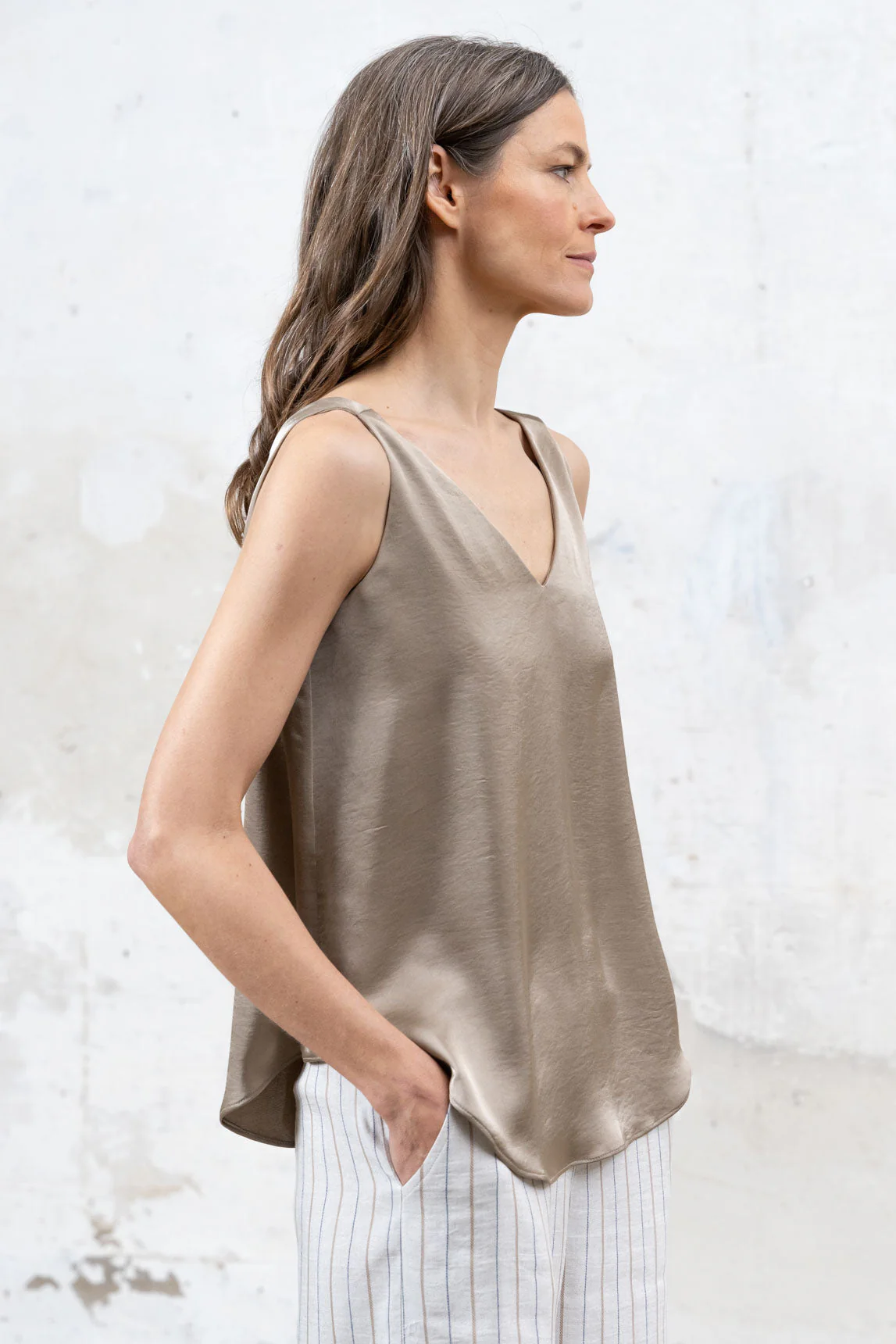 Rivera-Spanien Top Burdeos beige