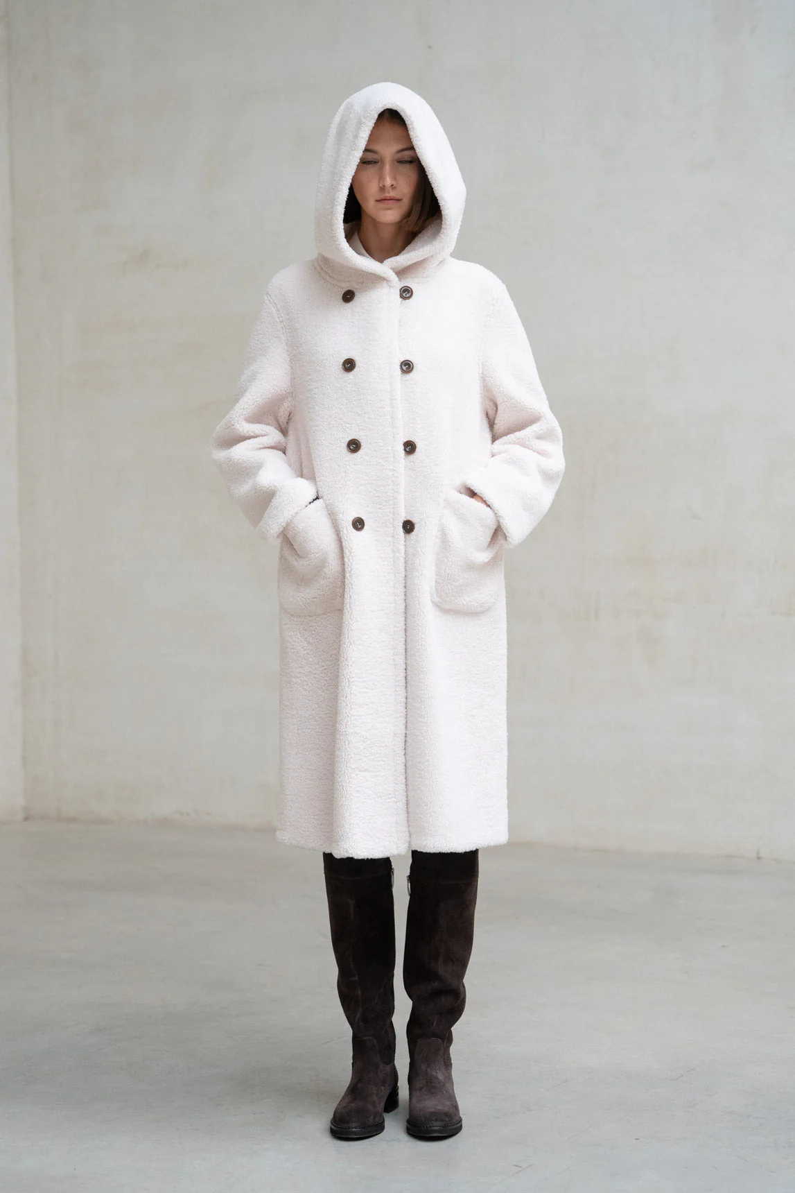 Rivera-Spain Briona Wendemantel in Ecru