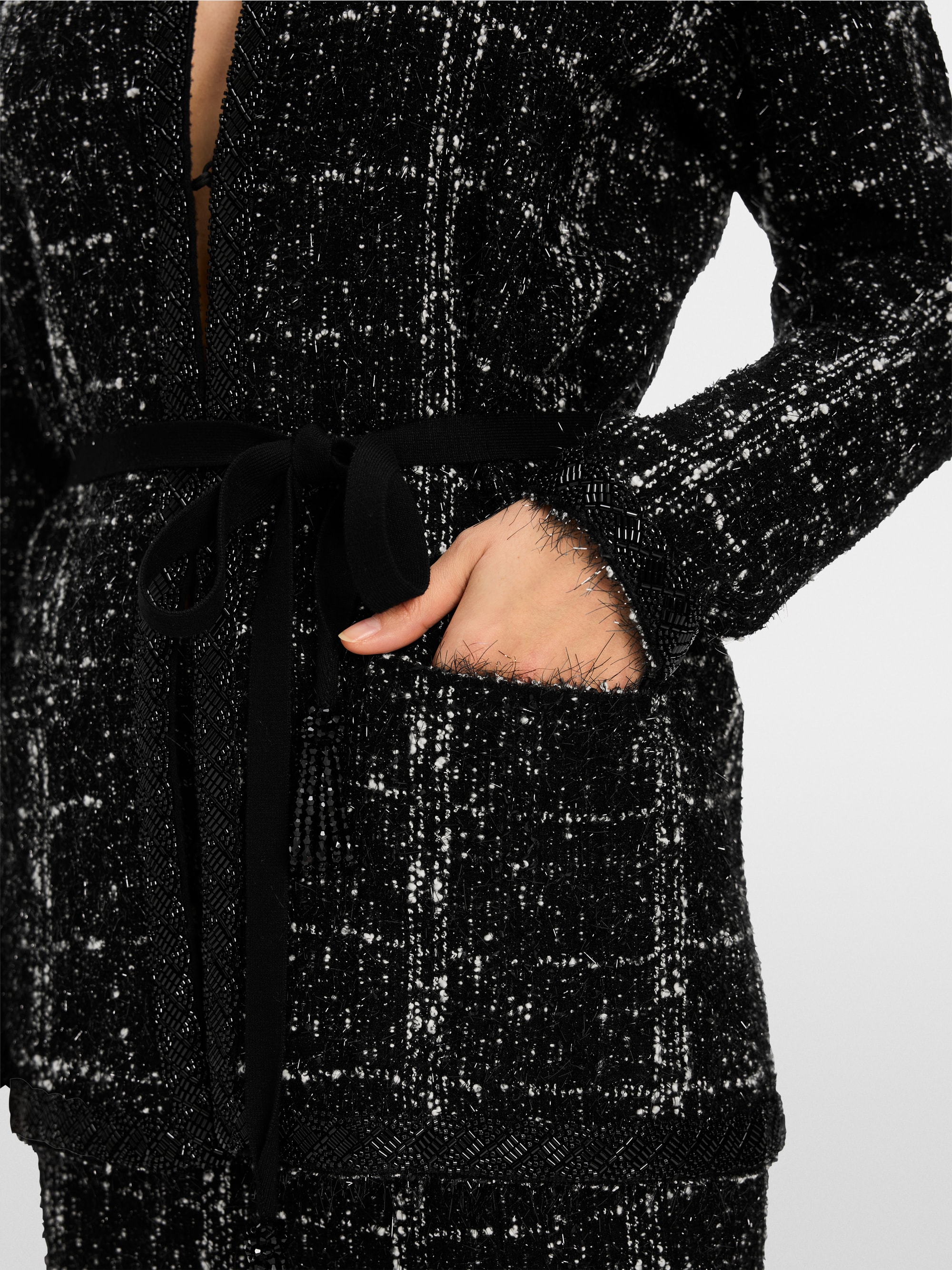 Karierte Jacke von Marc-Cain mit Perlen