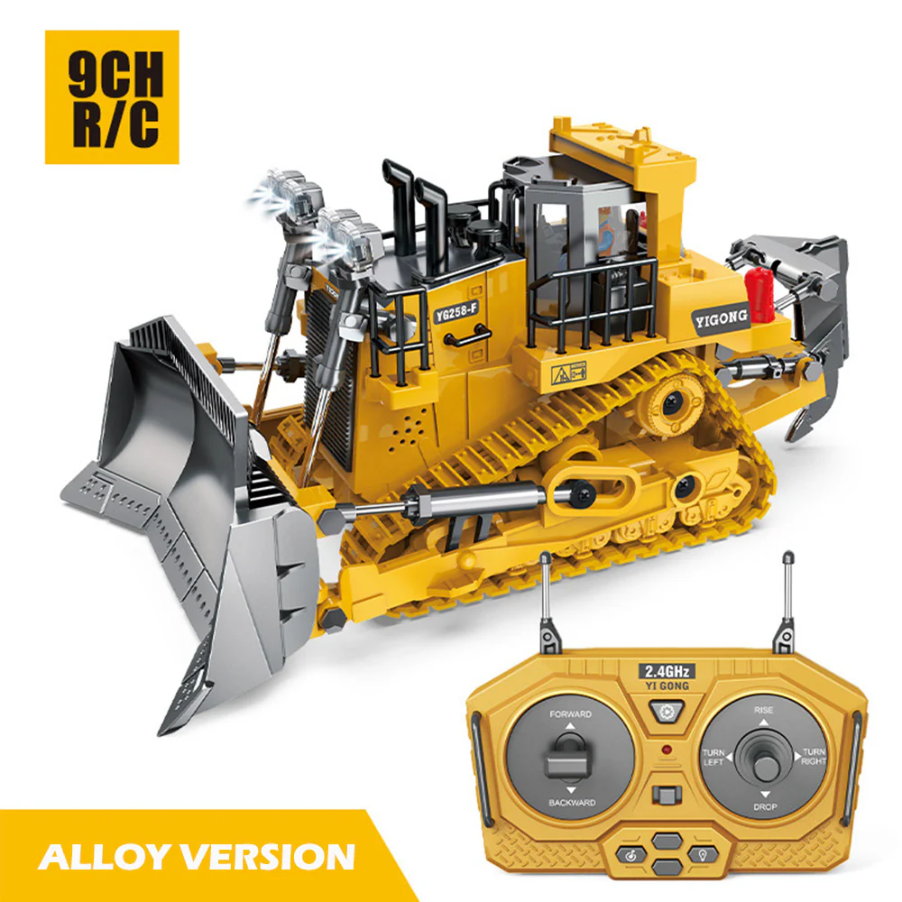 11-Kanal-Bagger aus Legierung mit Fernbedienung: Großes Baggerfahrzeug für den Spaß von Jungen und Kindern!