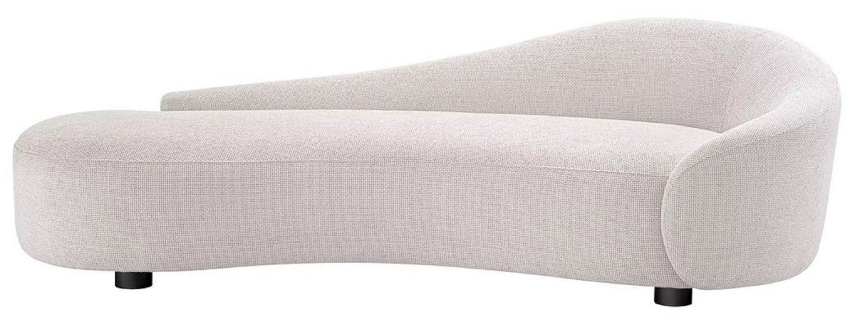 Luxury sofa white / black 230 x 113 x H. 70 cm - Curved living room sofa - Living room furniture - Living room furnishings - Luxury furniture - Luxury furnishings - Furniture luxury