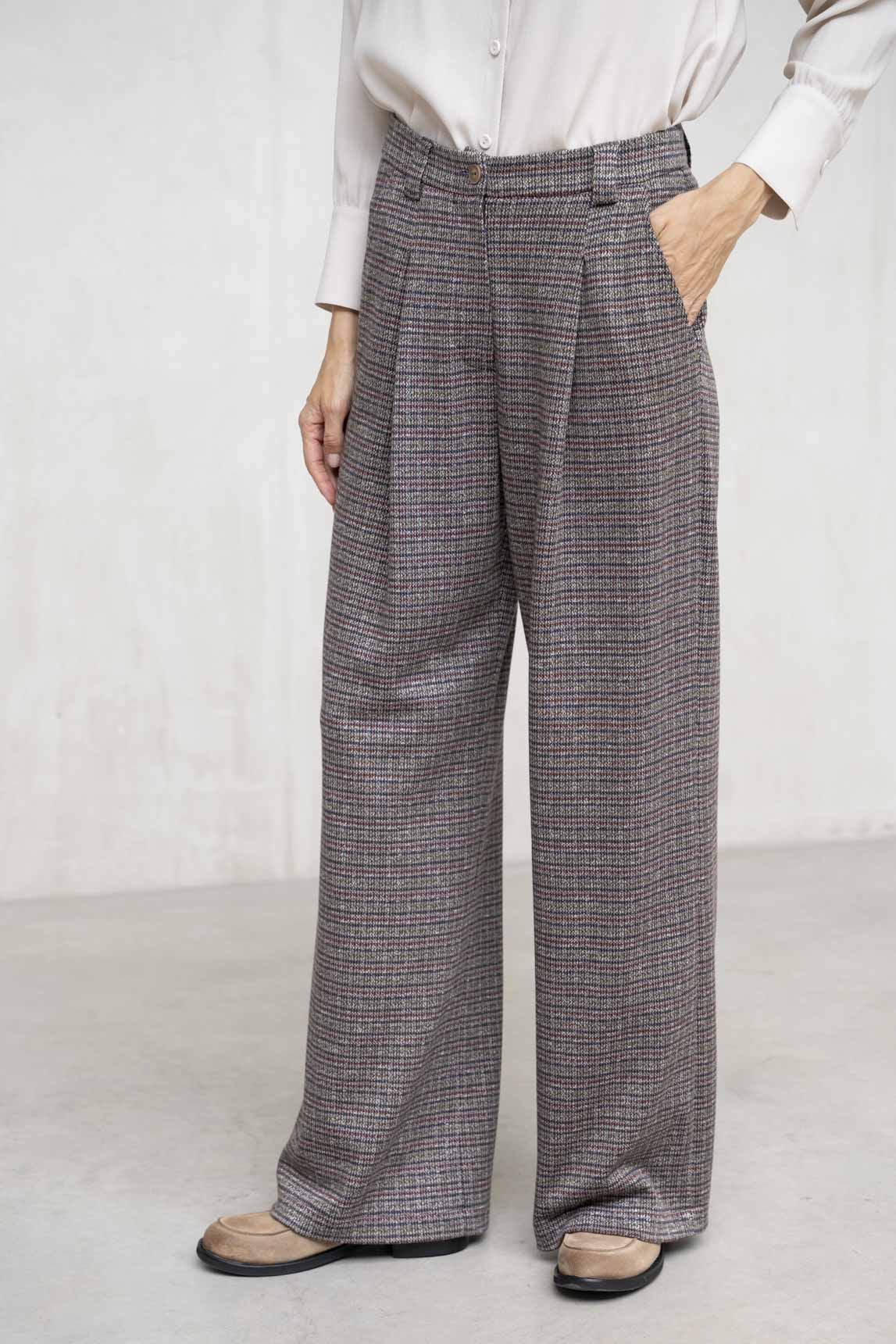 Rivera-Spanien Burgunderrot karierte Cuccio-Hose