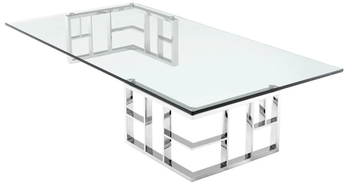 Luxury coffee table / living room table silver 180 x 90 x H. 32.2 cm - luxury collection