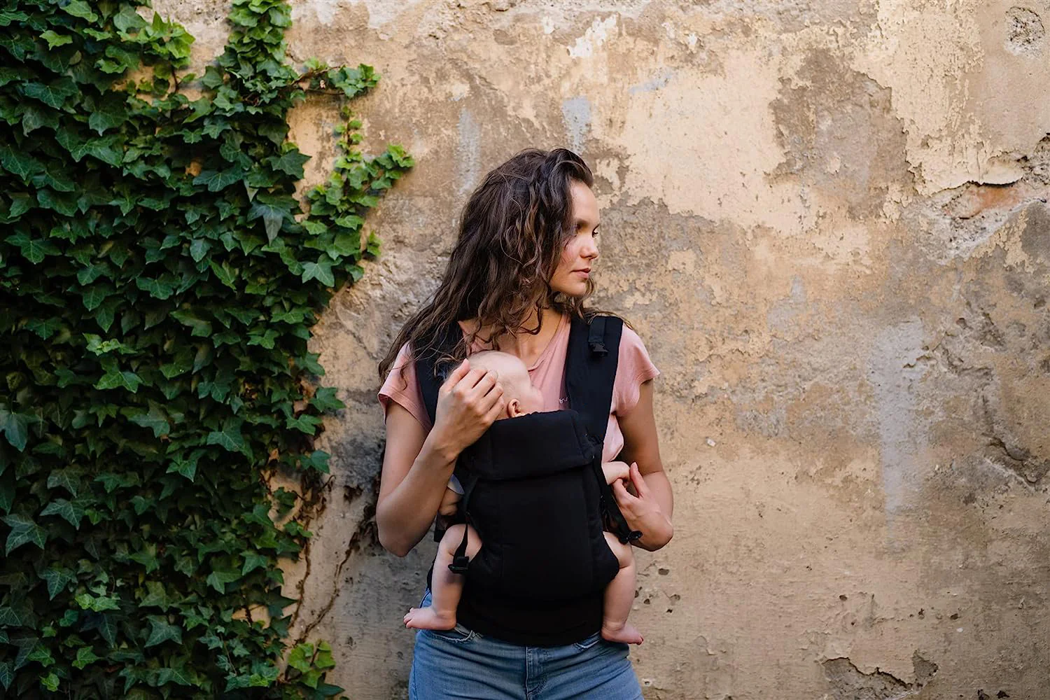 Babytrage für Neugeborene bis Kleinkinder – alle Positionen Babytrage, Babytrage-Rucksack und Baby-Vordertrage mit verstellbarem Sitz, ergonomische Babytrage, 3,3–15,6 kg (Marineblau)