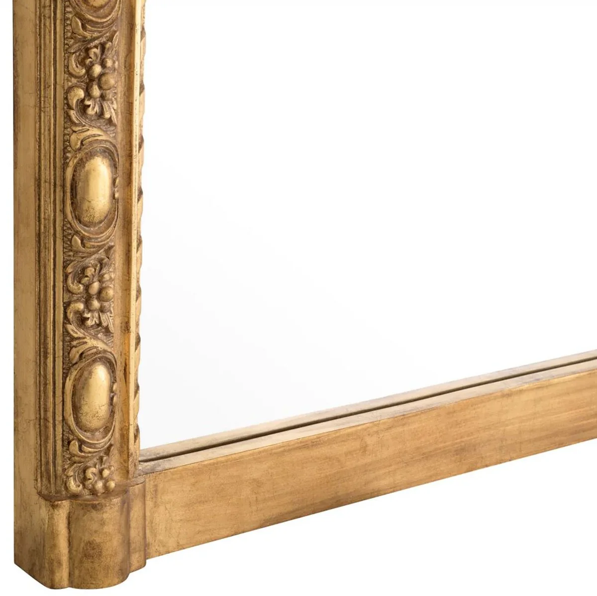 Luxury baroque mahogany mirror antique gold H. 211 cm