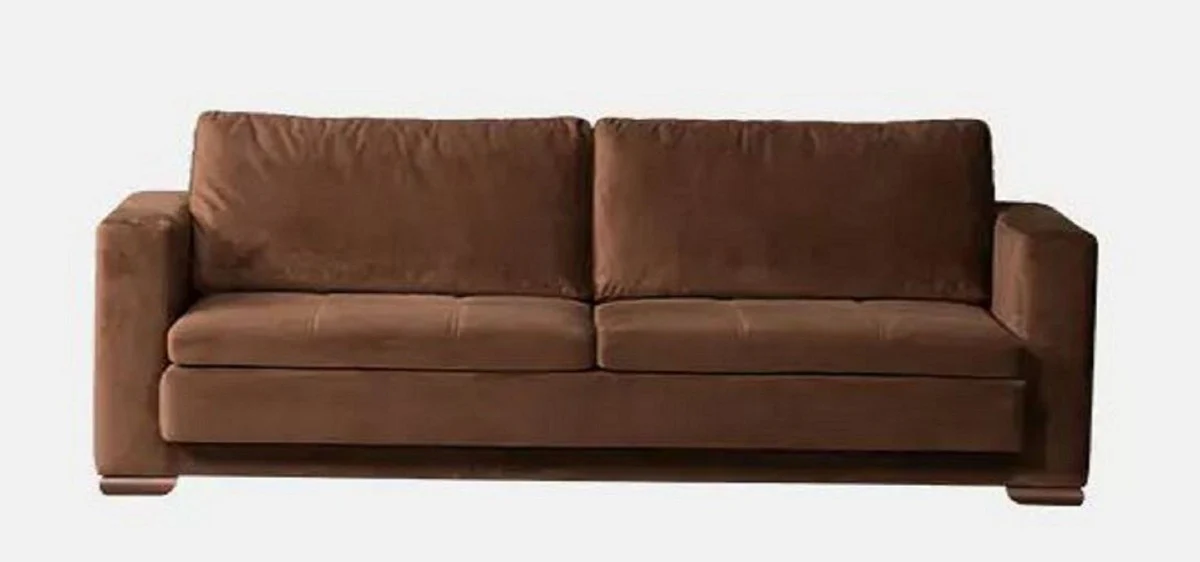 Luxury 3-seater sofa brown 211 x 88 x H. 67 cm - living room sofa - hotel sofa - living room furniture - hotel furniture - luxury furniture - luxury furnishings