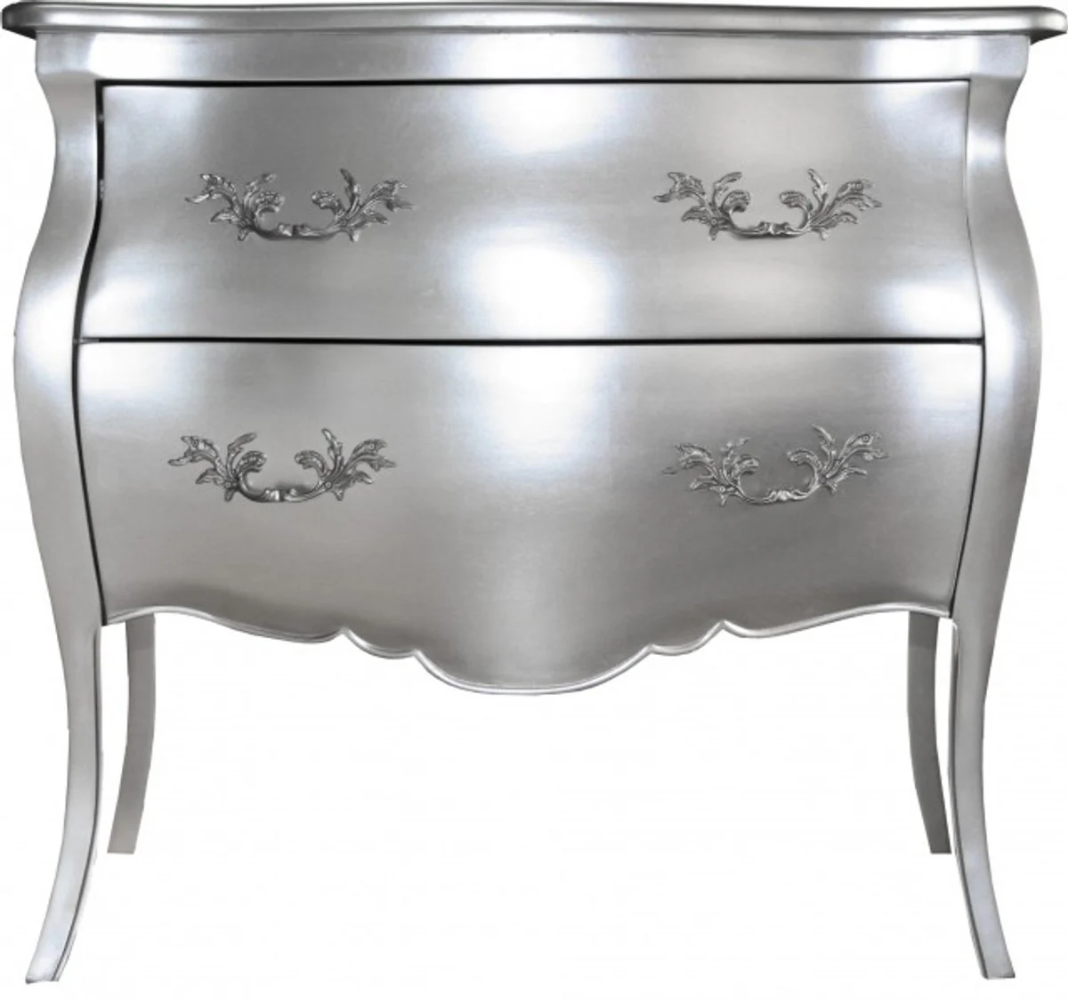 Baroque chest of drawers with 2 drawers Mod2 silver width 95 cm, height 86 cm - Baroque furniture