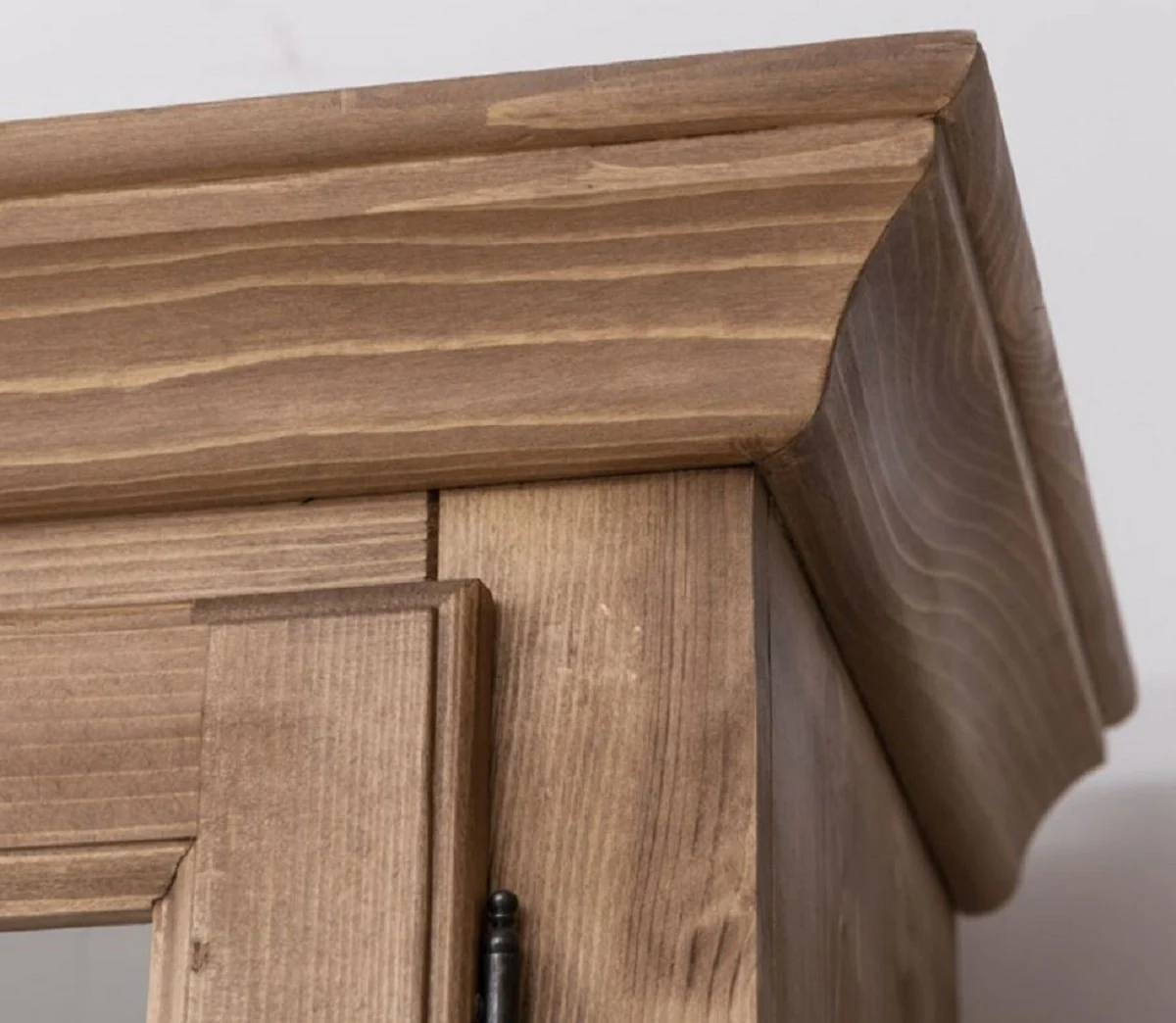 Country house style dining room cabinet natural colors / white 230 x 45 x H. 200 cm - solid wood kitchen cabinet - dining room furniture in country house style - country house style dining room furnishings