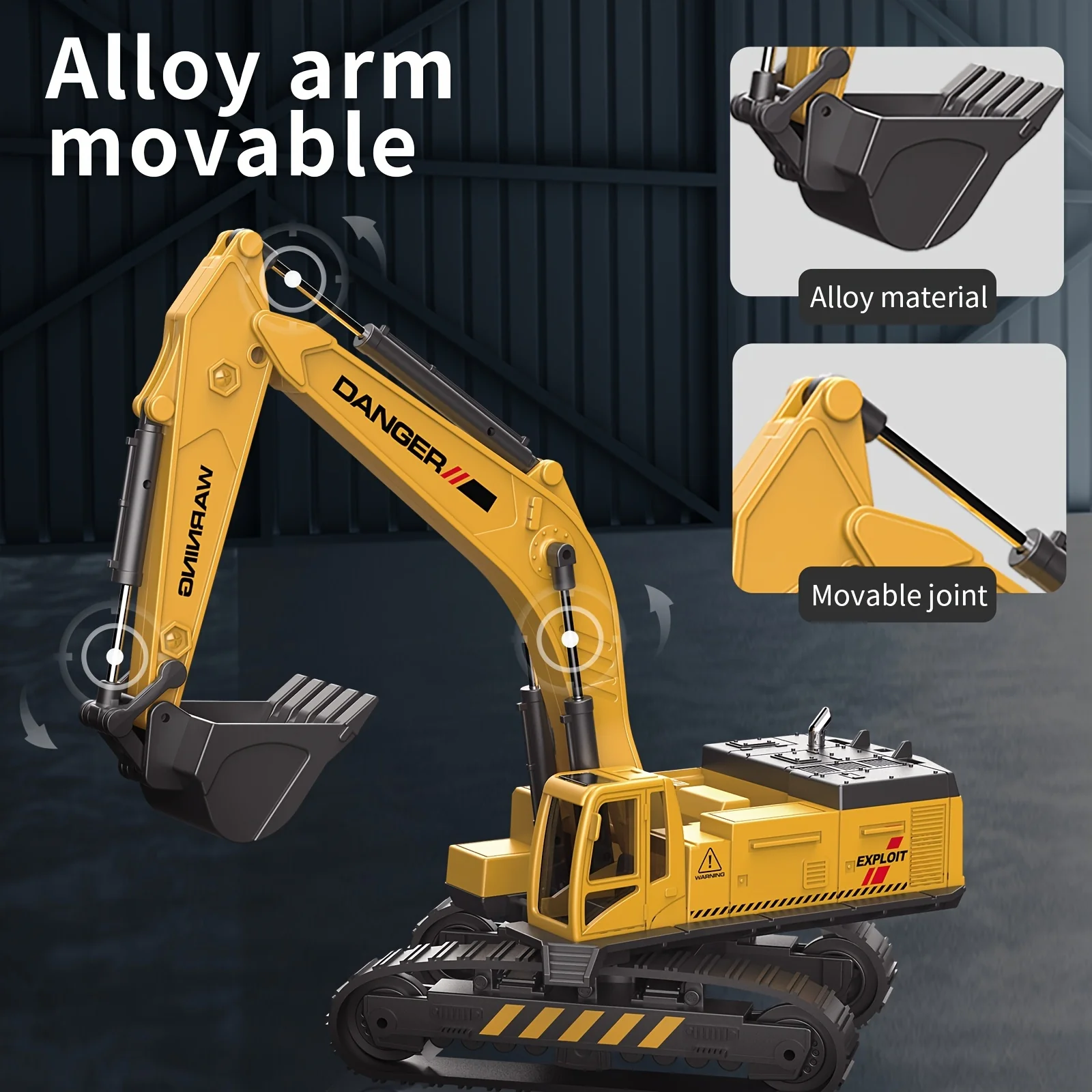 Aufregendes Baggerset aus Legierung für Kinder: Spaß beim Graben, Mischen und Entladen!