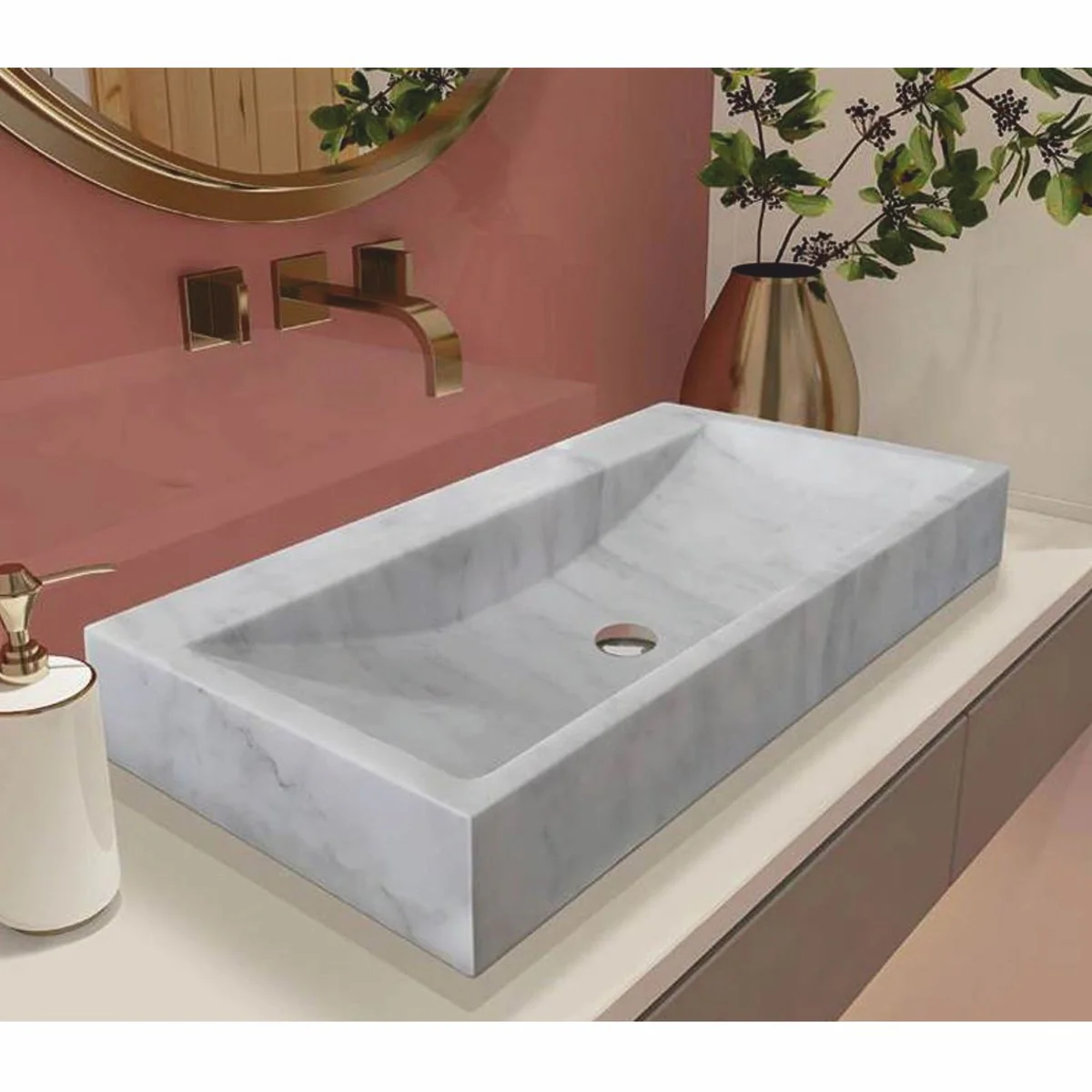 Luxury Marble Sink White 74.9 cm - Bathroom Accessories
