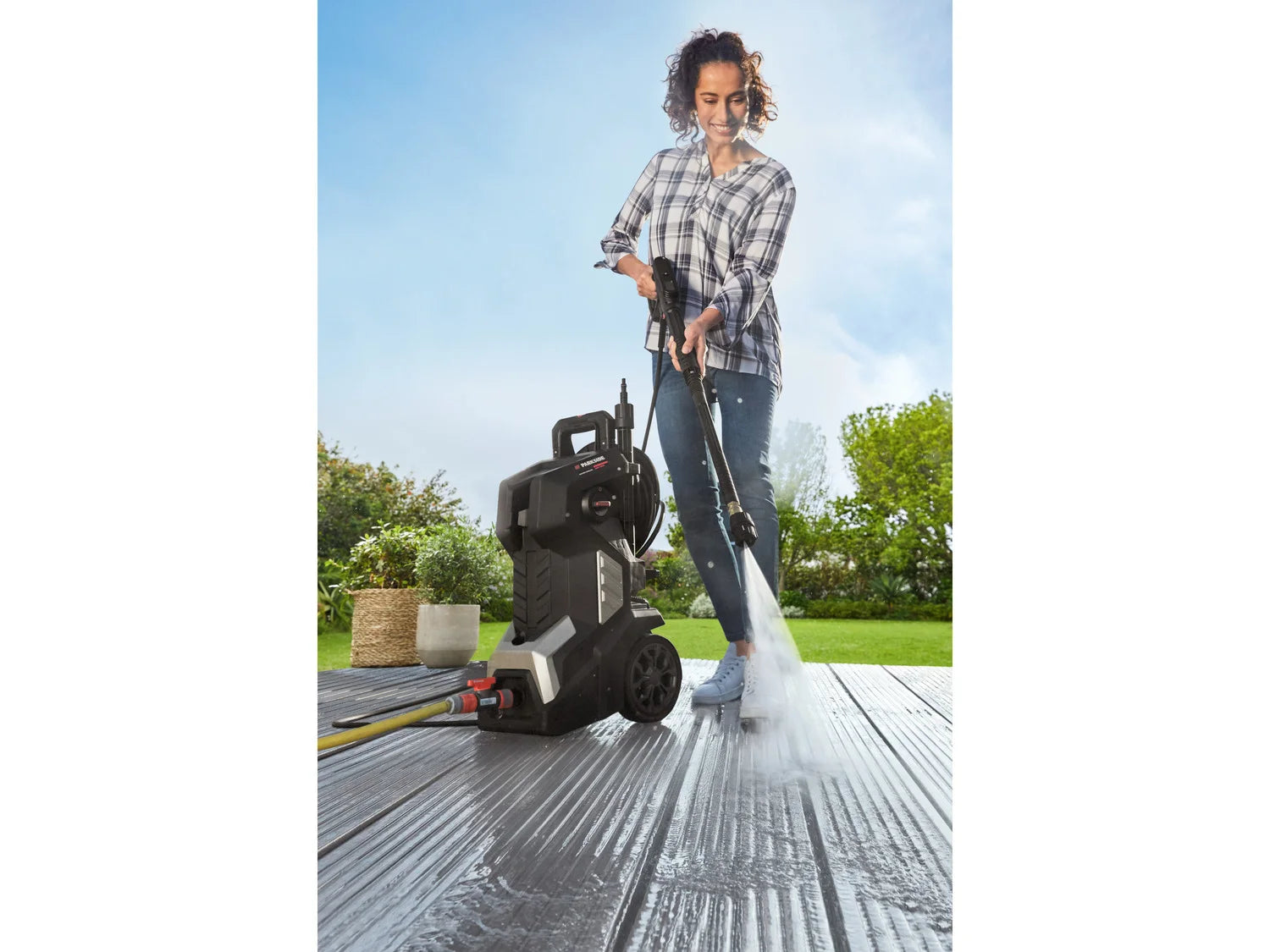 PARKSIDE PERFORMANCE Hochdruckreiniger PHDP 180 B2, LC Display auf dem Pistolengriff, 180 bar