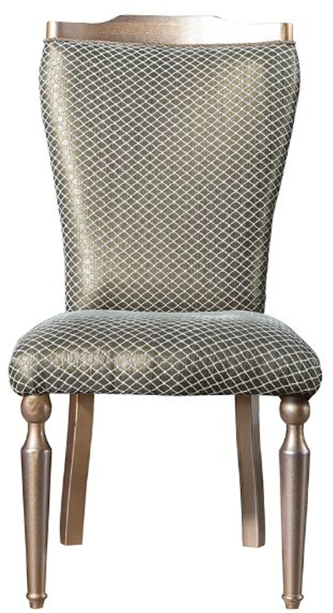 Luxury Baroque Dining Room Set Green / Silver / Copper / Gold - 1 Dining Table & 6 Dining Chairs - Baroque Dining Room Furniture - Noble & Magnificent