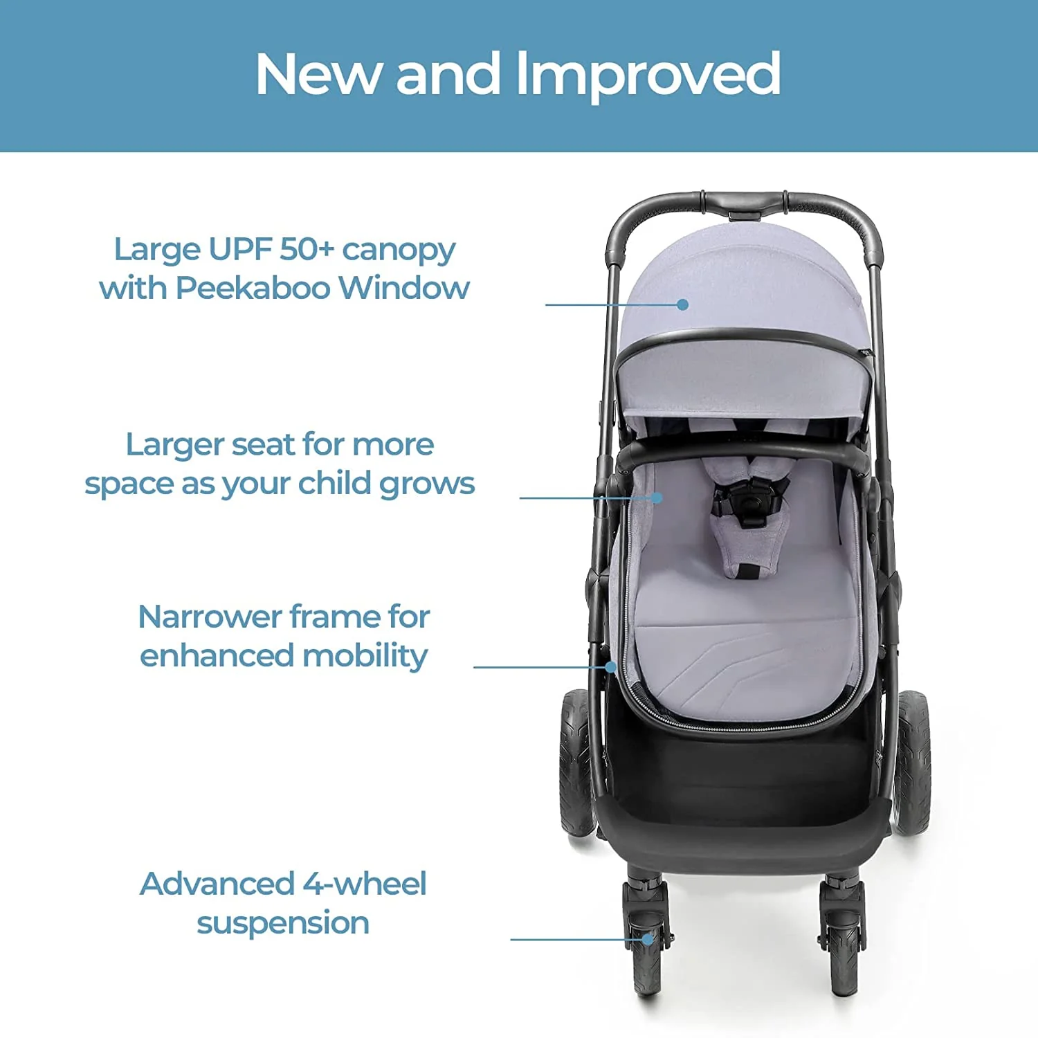 Umwandelbarer Kinderwagen mit Stubenwagen-Modus – faltbarer Kinderwagen, um als Familie mehr zu erkunden – Kleinkind-Kinderwagen mit umkehrbarem Kinderwagensitz