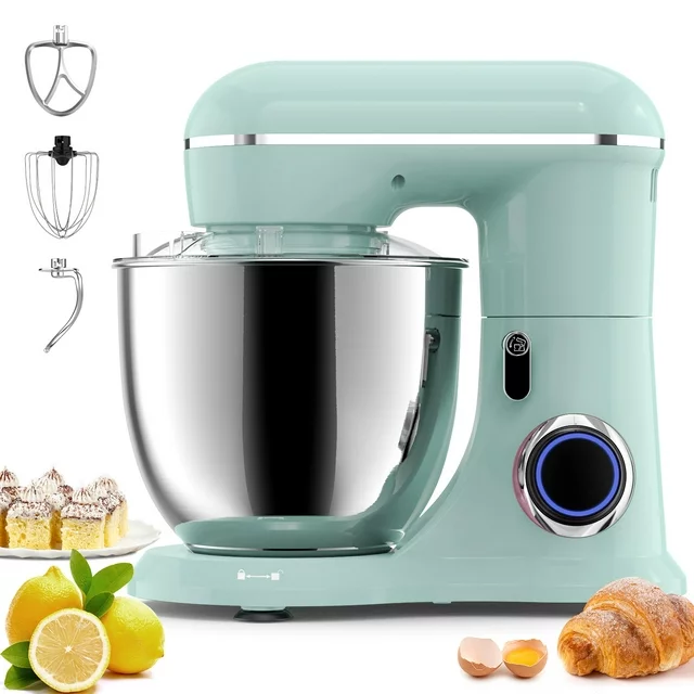 Samsaimo Stand Mixer,6.5-QT 660W 10-Speed Tilt-Head Food Mixer, Küchen Electric Mixer mit Schüssel, Dough Hook, Beater, Whisk für die meisten Home Cooks