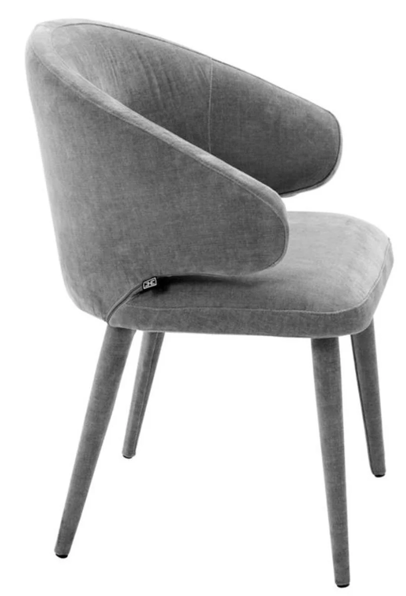 Designer dining room chair gray 62 x 55 x H. 79 cm - luxury furniture