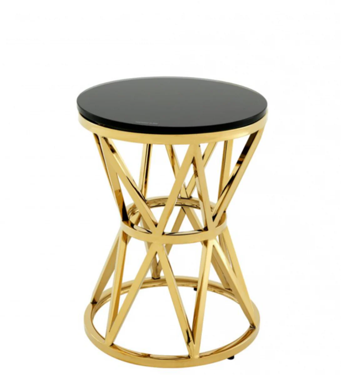 Luxury Art Deco designer side table gold 29 x H. 39 cm - Luxury Collection