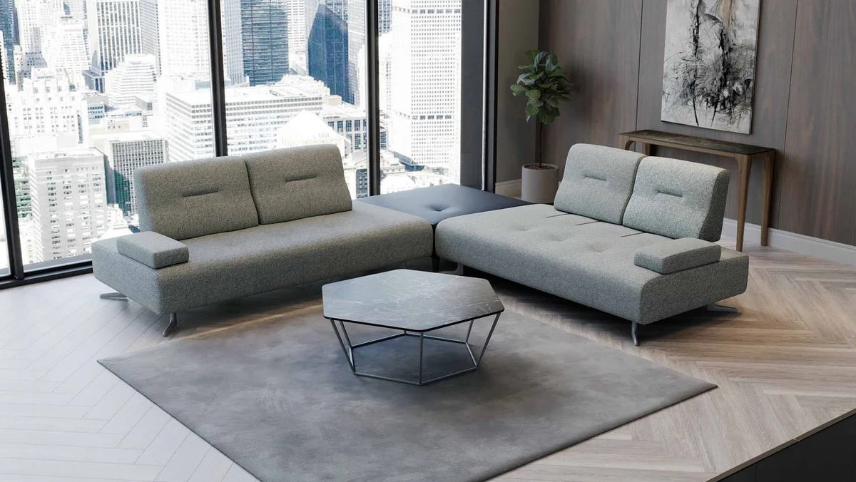 Luxury Sofa with Adjustable Backrests Gray - Various Sizes - Modern Living Room Sofa - Luxury Furniture