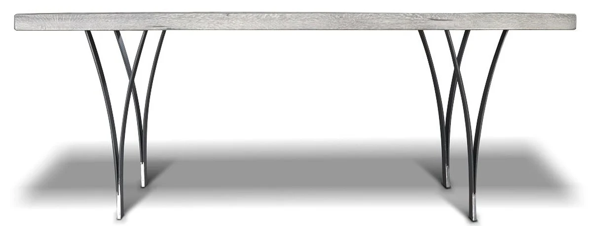 Luxury dining table - Various colors & sizes - Kitchen table with solid oak table top and metal legs - Rustic dining room furniture