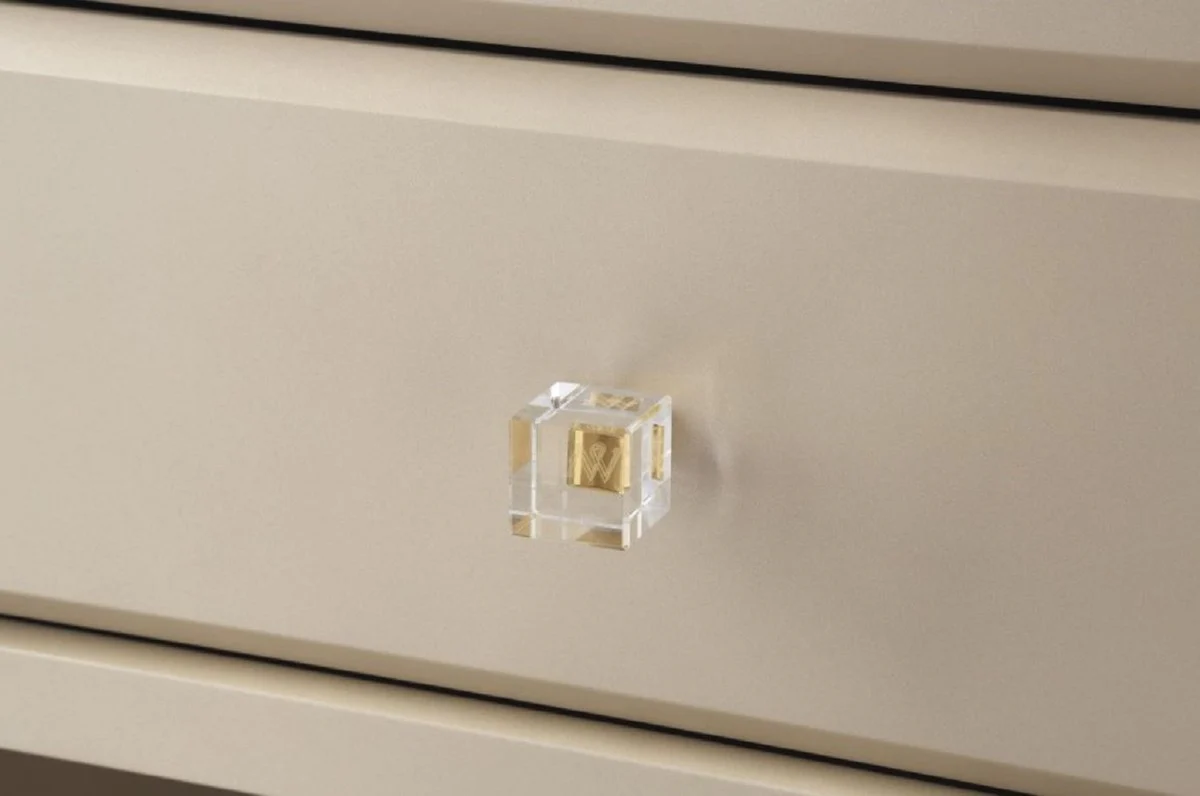 Luxury wardrobe beige 200 x 60 x H. 230 cm - Open bedroom wardrobe - Bedroom furniture - Hotel furniture - Luxury furniture - Luxury furnishings - Bedroom furnishings