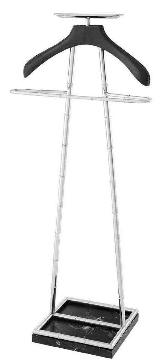 Luxury Dressboy Silver / Black 50.5 x 31 x H. 117 cm - Clothes Rack Coat Rack Suit Rack Mute Valet Valet - Luxury Accessories