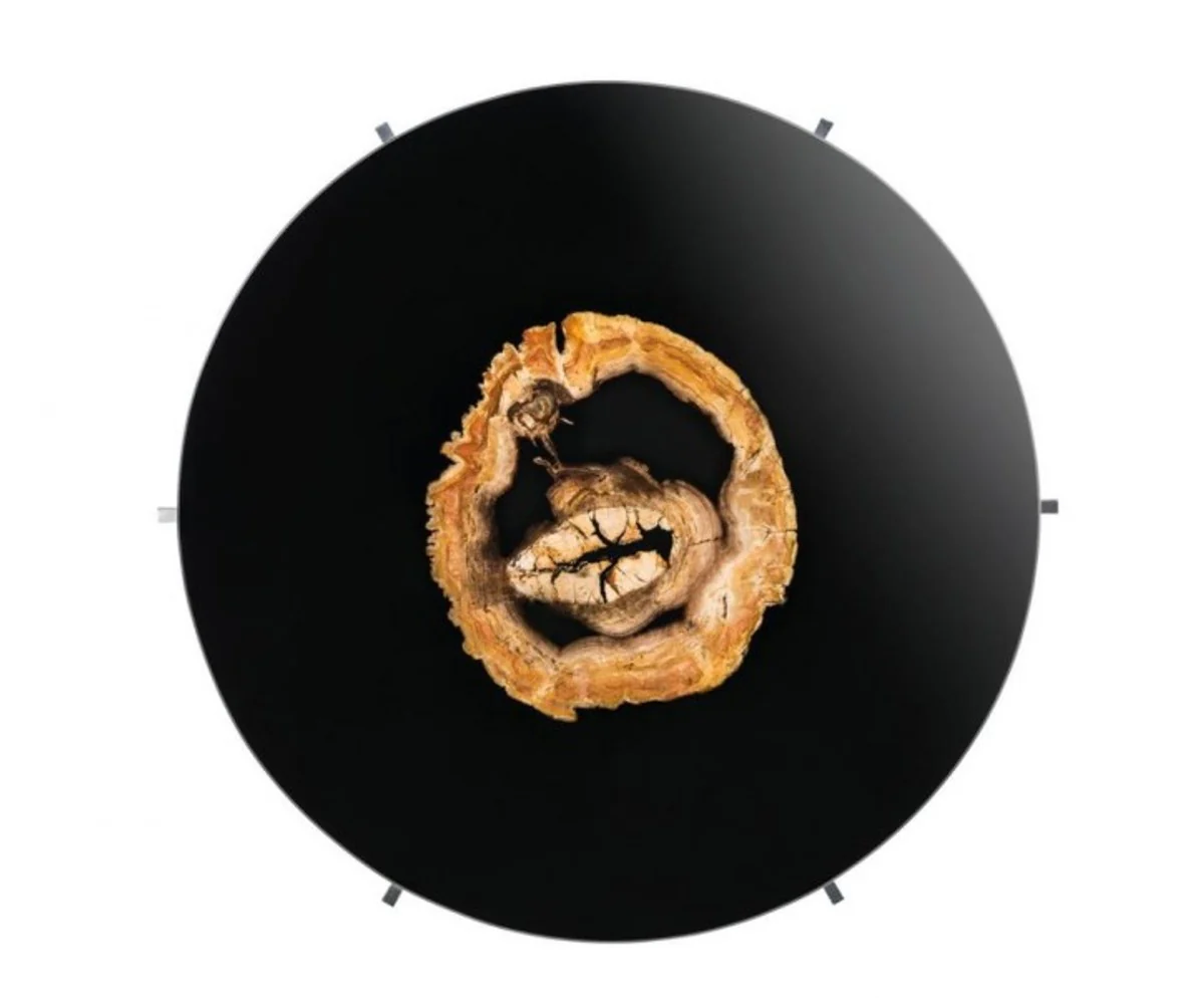 Luxury coffee table coffee table hollow steel nickel finish 91 x H 39 cm - Luxury Collection