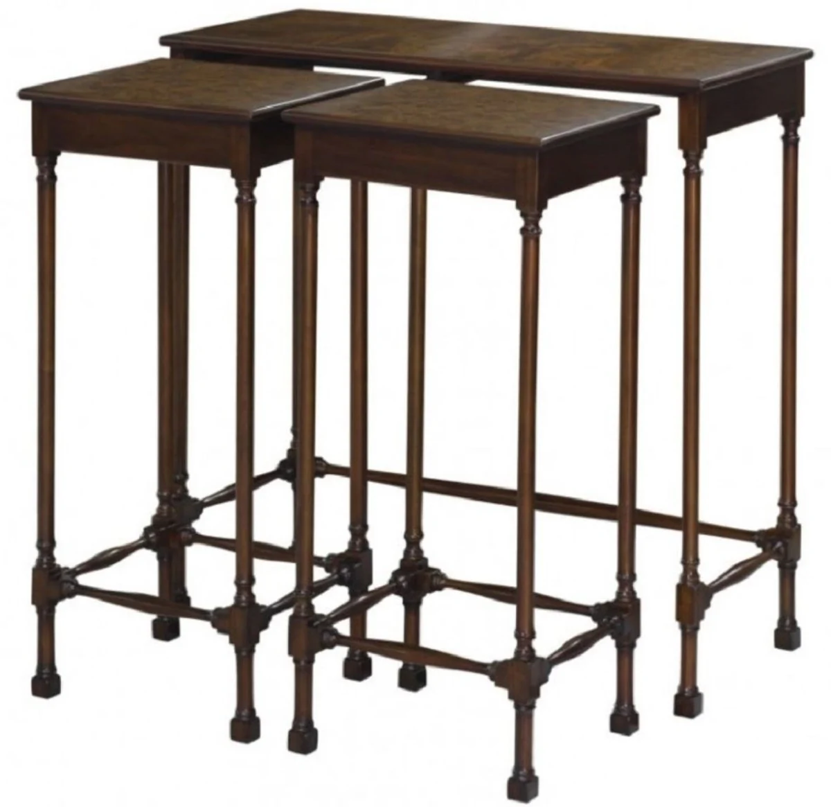 Luxury side table set brown / dark brown 67 x 28 x H. 70 cm - luxury living room furniture