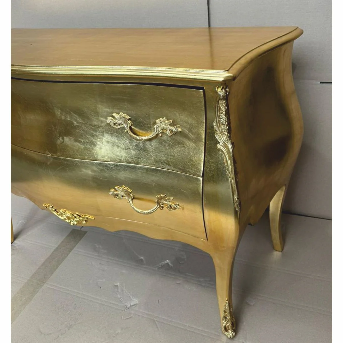 Baroque chest of drawers with 2 drawers gold - Baroque furniture