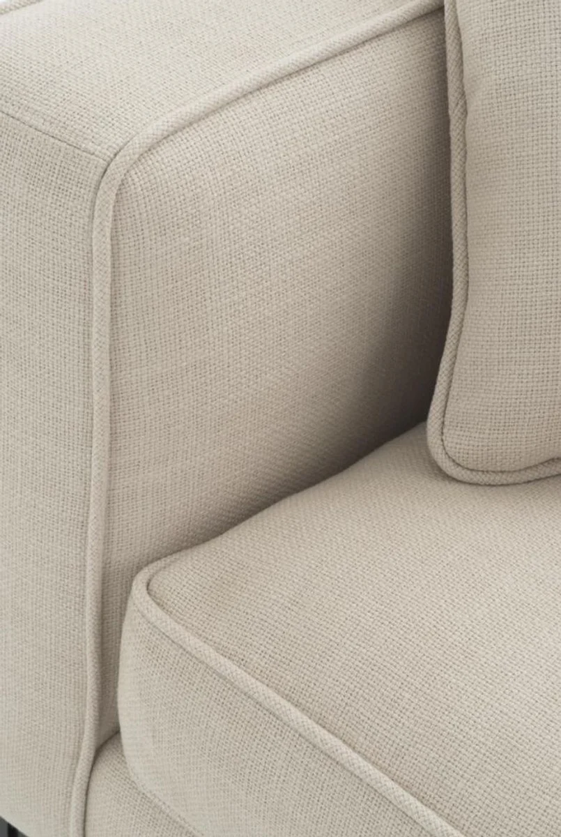 Luxury living room armchair natural color 116 x 106 x H. 94 cm - luxury furniture