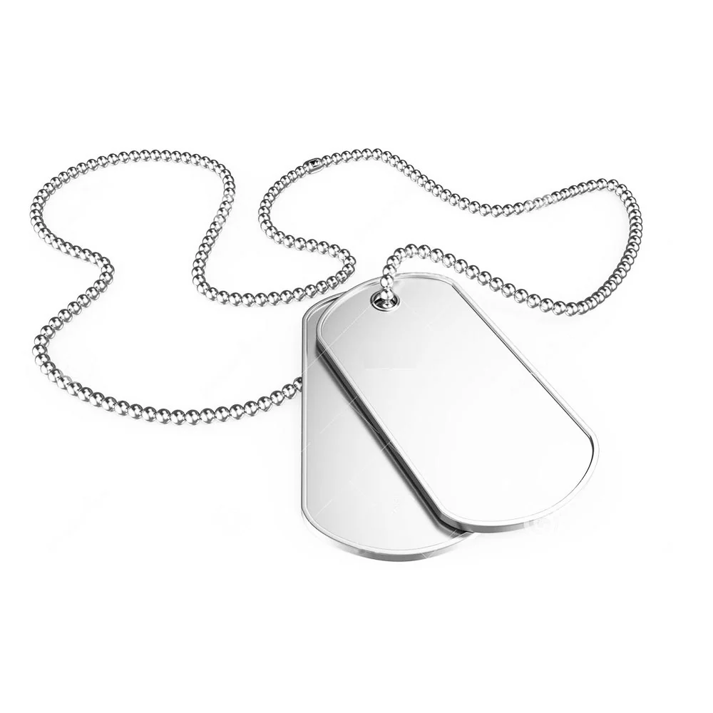 Placas de identidad Rockwest MILITAR ID con cadena