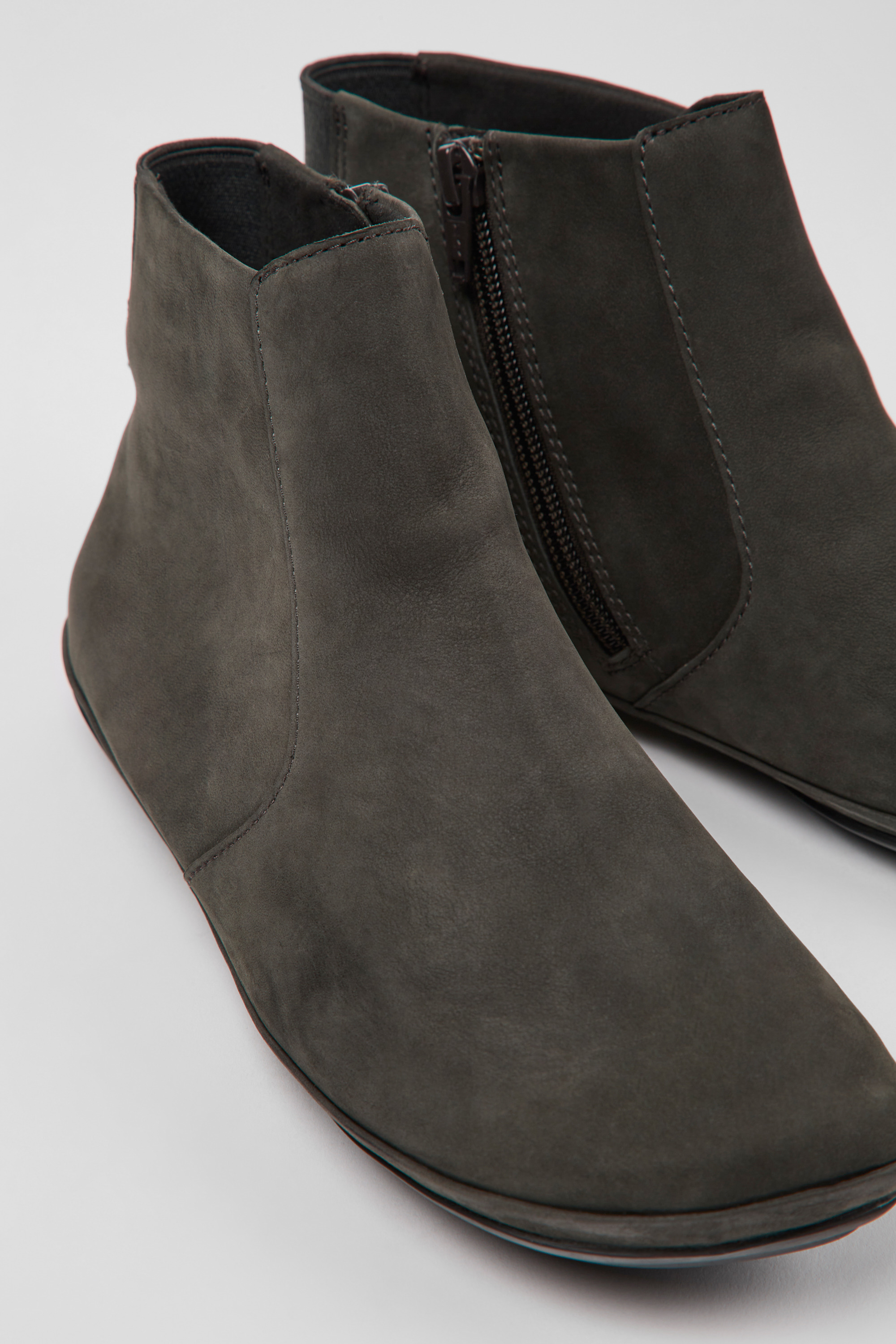Rechts - Grau Nubuck Stiefeletten für Damen