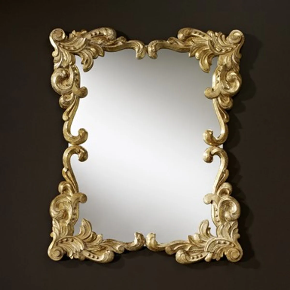 Baroque wall mirror antique style gold 92 x 110 cm - Baroque mirror