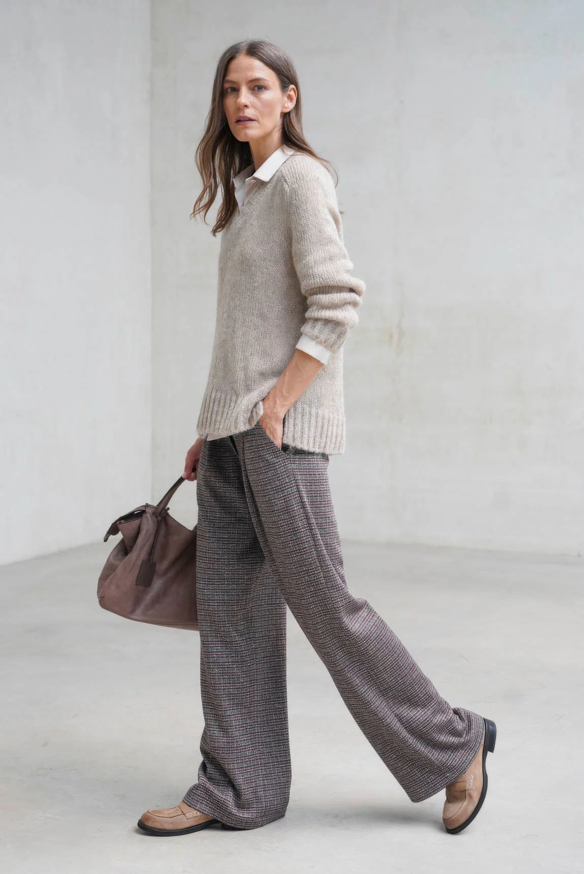 Rivera-Spanien Burgunderrot karierte Cuccio-Hose