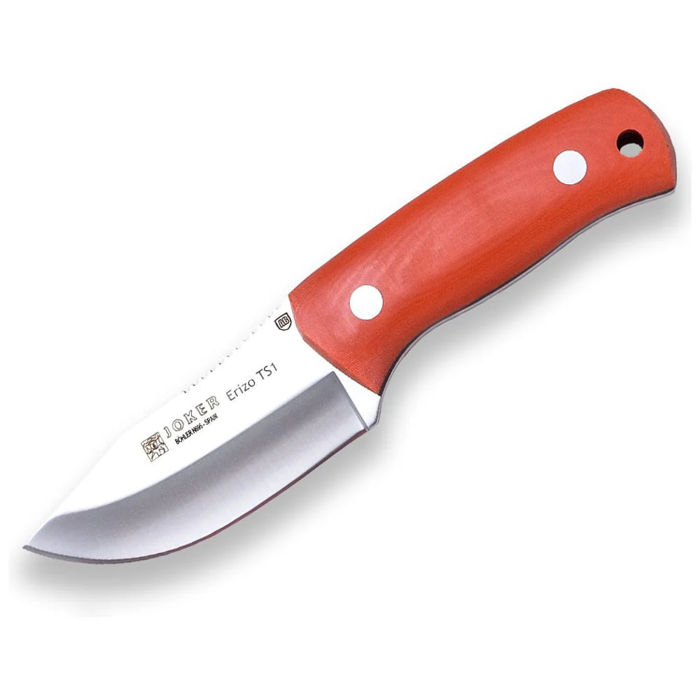 Joker Halsmesser Erizo TS1 Micarta naranja - Cuchillo buschcraft de cuello