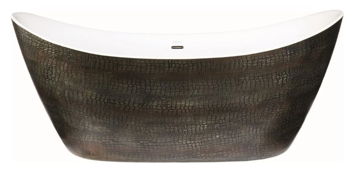 Freestanding luxury bathtub with crocodile skin look 173 x 73 x H. 75 cm - Limited Edition