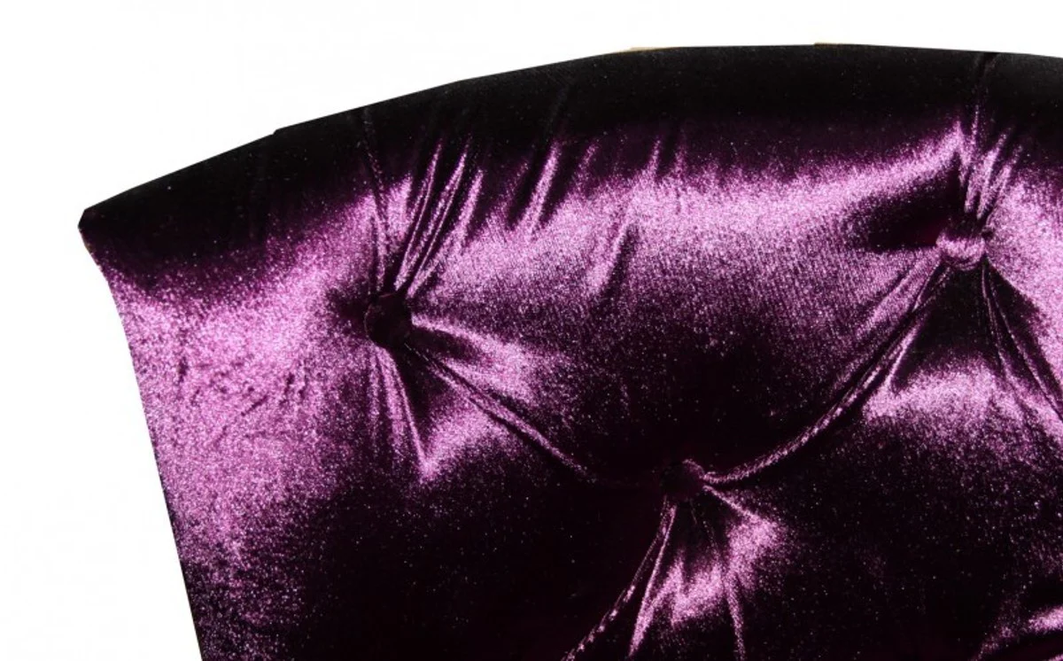 Baroque Salon Chair Purple / Black - Designer Armchair - Luxury Quality