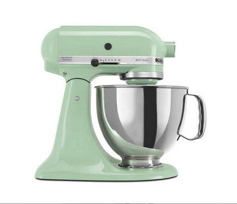 Artisan 5 Qt. 10-Speed Pistachio Green Stand Mixer mit Flat Beater, Wire Whip und Dough Hook Attachments