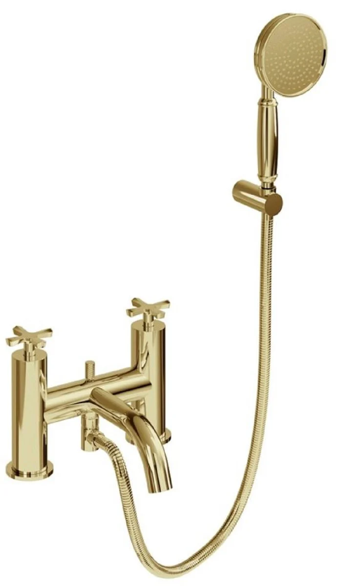 Luxury bathtub mixer gold - brass bathtub mixer with hand shower - luxury bathroom accessories