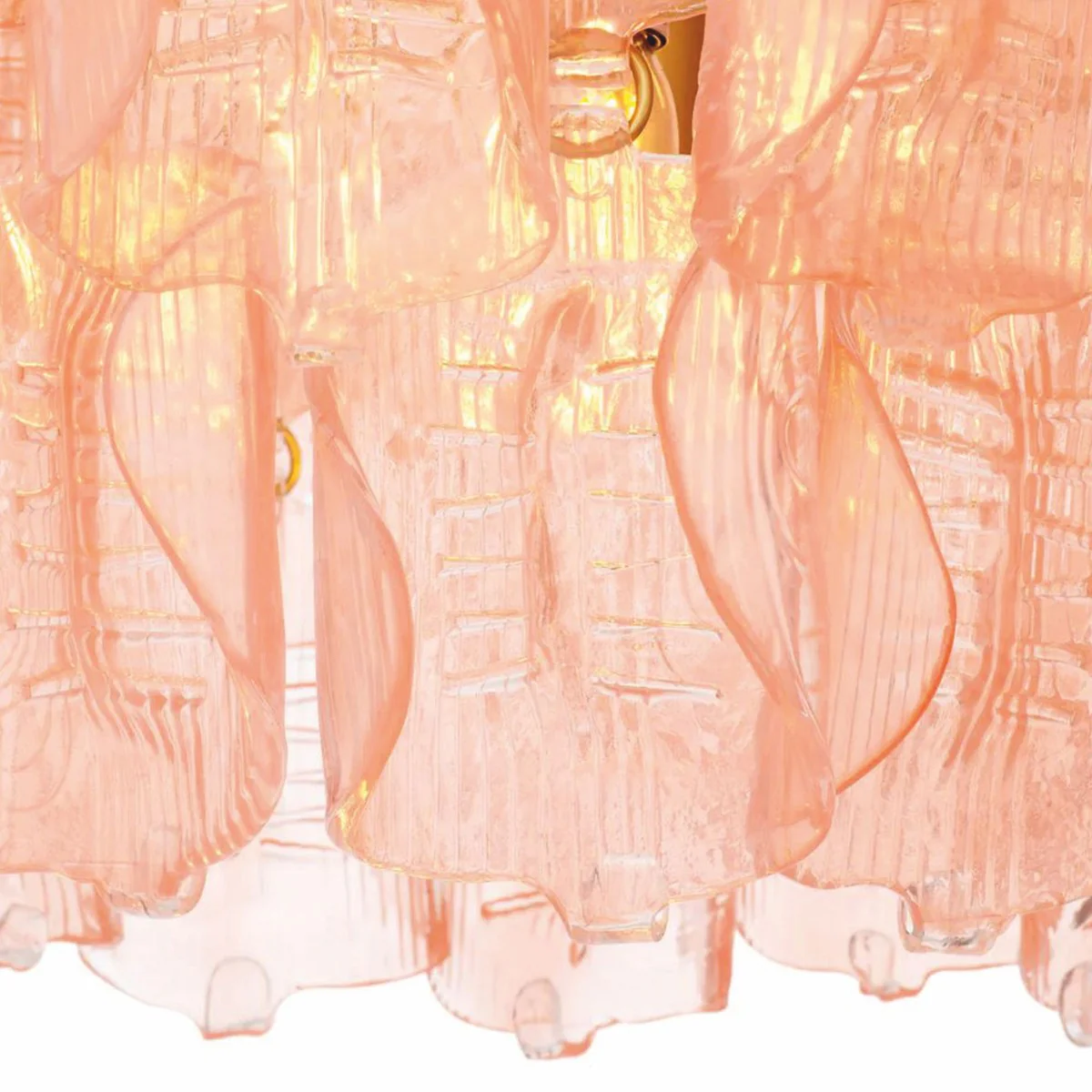 Luxury hotel & living room chandelier pink / antique brass Ø 85 x H. 61.5 cm